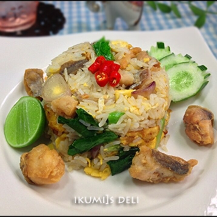 塩魚と青菜のタイチャーハン♪カオパット・プラーケム